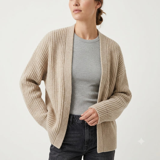 Oversized Ribbed Cardigan